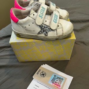 Golden Goose Velcro shoes for toddler. Kid swag